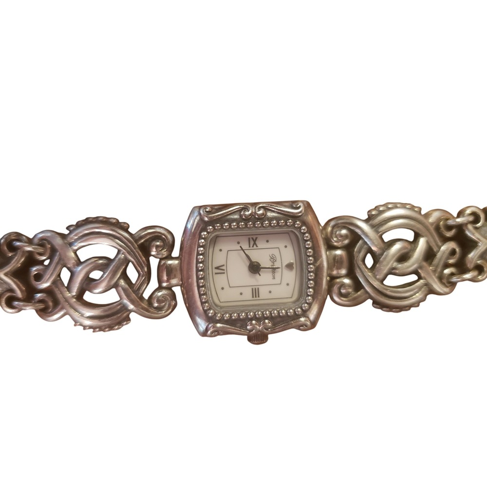 Brighton Rosarita Silver Tone Celtic Knot Watch‎ Crystal Accents Ladies